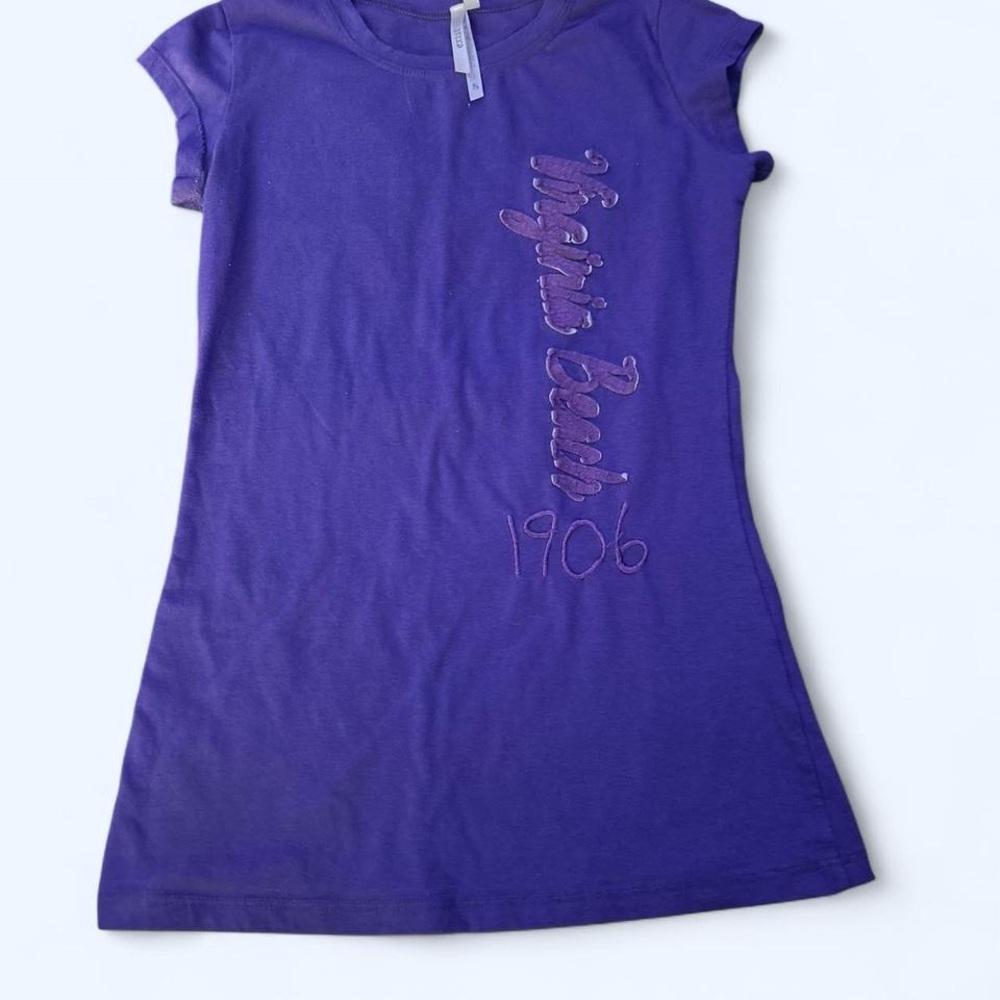 Exist Purple Short Sleeve Tee with Script